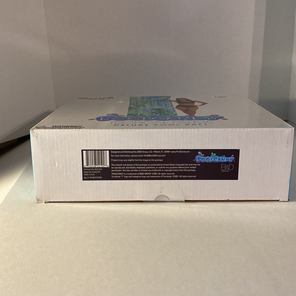 PoolCandy Inflatable Tropical Palms Print Deluxe Pool Raft Pool Float NEW! - Picture 8 of 10